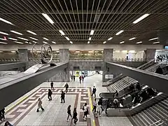 Les deux niveaux de la station.