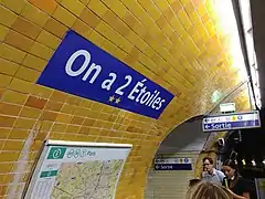 Station de la ligne&nbsp;6 renommée temporairement On a 2 Étoiles après la victoire des Bleus au Mondial 2018.