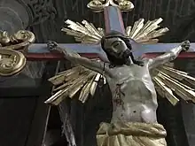 Statue de Jésus dans le prieuré de Chanteuges.
