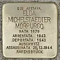 Plaque dans le Frioul-Vénétie Julienne pour Elda Michelstaedter Morpurgo (1879-1944), assassinée au camp nazi de Ravensbrück.