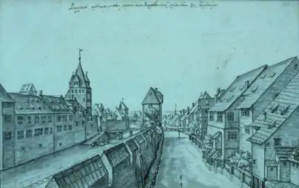 Gravure de 1650 montrant les fortifications