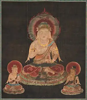 Suiten (Varuna). 1127. Couleurs sur soie, H. 144 cm. Musée national de Kyoto.