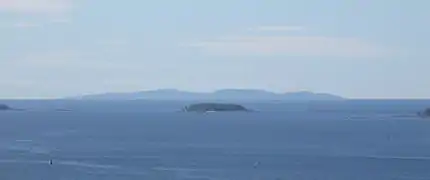 Hogland vue de la tour de Haukkavuori à Kotka.