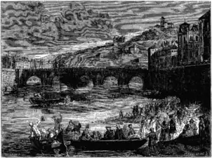 Démonstration du Pyroscaphe à Lyon, le 15 juillet 1783.