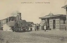Corpet-Louvet (no 850 - 1900), "Laons" no 9 Tramways d'Eure-et-Loir, gare de Laons.