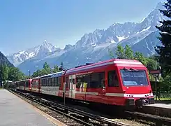 Une UM de deux Z 850 en gare des Houches en août 2009.