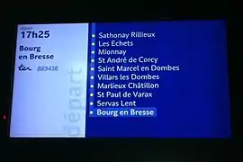 Panneau d'information.