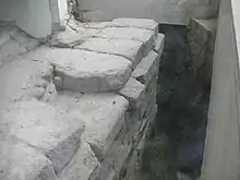 Soubassement du temple de Jupiter Capitolin en cappellaccio.