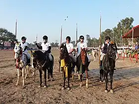 Chevaux de tent pegging à Faisalabad