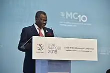 Discours de Luc-Joseph Okio à l'OMC en 2015