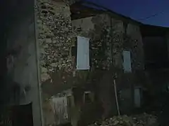 Éboulement dans le lieu-dit « La Rouvière ».