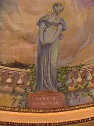 Détail du plafond du théâtre de Douai représentant Marceline Desbordes-Valmore.