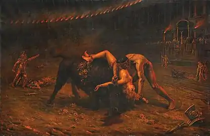 Ursus sauvant Lygie pendant les jeux du cirque, par A. D. M. Cooper.