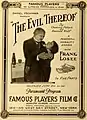 Affiche du film The Evil Thereof&nbsp;(en) (1916).