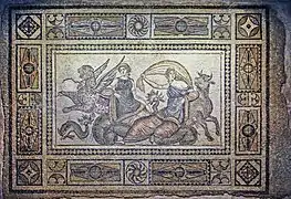 Le rapt d'Europe, mosaïque de Zeugma, IIe&nbsp;siècle-début IIIe&nbsp;siècle. Musée de Zeugma, Gaziantep.