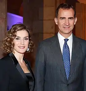 La reine Letizia et le roi Felipe VI onze ans après leur mariage, en 2015.