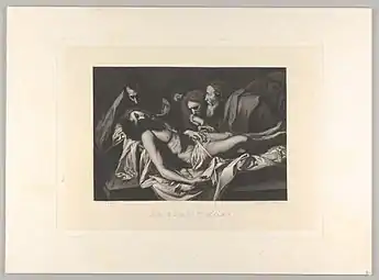 La lamentation sur le Christ mort, XVIIe&nbsp;siècle, gravure et pointe sèche sur Chine collé, Metropolitan Museum of Art, New York .