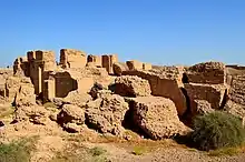 Ruines du palais nord sur le site de Babylone.