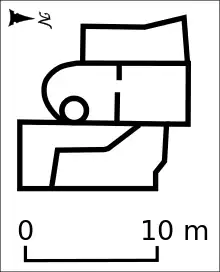Plan d'ensemble aux XVe et XVIe&nbsp;siècle.