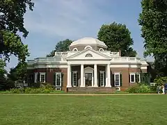 La maison des maître de la plantation Monticello, de style palladien.