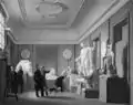 Bertel Thorvaldsen dans son studio à Charlottenborg, peint par Gertner pendant ses études à l'Académie.