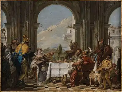 Giambattista Tiepolo, Le Banquet de Cléopâtre, 1742-1743.