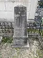 La tombe de François Ébaudy de Fresnes (ancien cimetière de Vesoul).