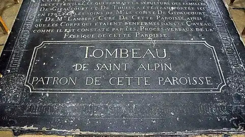 Tombeau de Saint Alpin.
