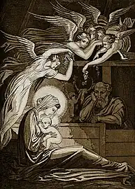 La Nativité (1796), aquatinte de Tommaso Piroli.