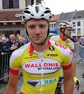 Robin Stenuit lors du Tour du Limbourg 2014 à Tongres.