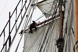 Gabier sur La Recouvrance (Brest 2012).