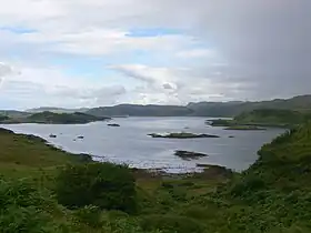 Vue de Torsa à partir de Luing