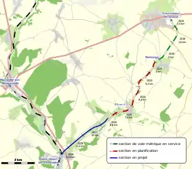 Voir la carte de la ligne.