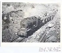 Train de la mine de Saulnes Lasauvage. Ligne Surfrance-Usines de la Chiers a Longlaville