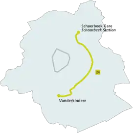 Voir la carte de la ligne.