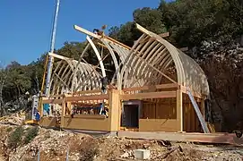 Travaux d'aménagement de la structure d'accueil.