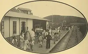 La gare en 1908.