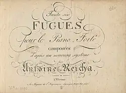 Page de titre de partition gravée