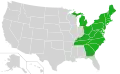 Aire de répartition aux États-Unis.
