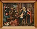 Maître de Francfort, L'Adoration des mages (panneau central d'un triptyque), début du XVIe&nbsp;siècle [168].