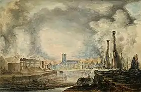 Turku durant le grand incendie de 1827