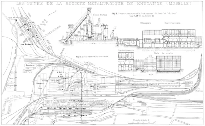 carte des installations constituant l'usine