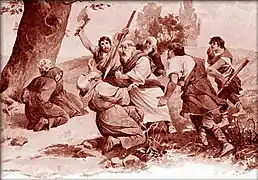 La mort d'Adalbert (tableau du peintre tchèque Věnceslav Černý).