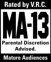 Représentation d'une vignette Videogame Rating Council interdisant en Amérique l'utilisation d'un jeu vidéo par les moins de 13 ans