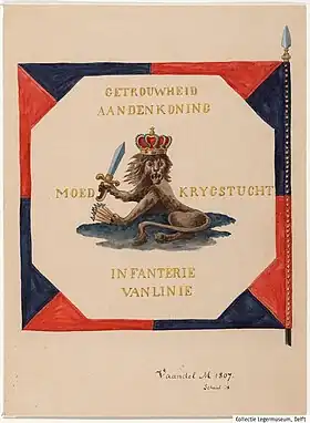 Revers du drapeau du 2e&nbsp;bataillon