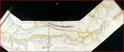 Vallée de l'Hallue de Bussy-lès-Daours à Daours en 1757.