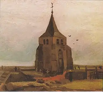 La Tour de la vieille église à Nuenen&nbsp;(en), 1884, Zürich, Fondation et Collection Emil G. Bührle (F88, JH490).