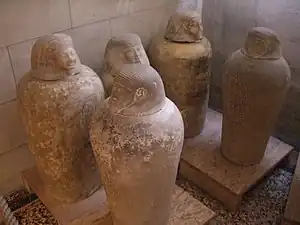 Vases canopes des taureaux Apis - Règnes d'Amenhotep&nbsp;III à Toutânkhamon