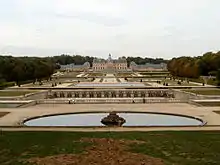 The restored gardens at Vaux le Vicomte.