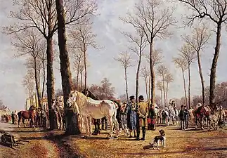 La Foire aux chevaux, 1878, Budapest, Galerie nationale hongroise.